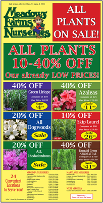 Meadows Farms - Seasonal Advertising Inserts